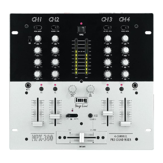 IMG STAGELINE MPX-300 Serie Manuels