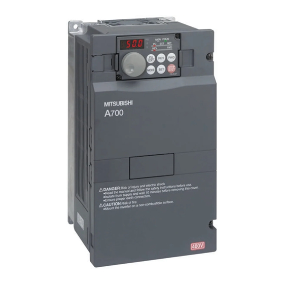 Mitsubishi Electric FR-A700 Consignes D'installation