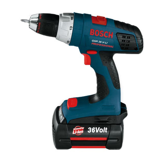 Bosch GSR Professional 36 V-LI Mode D'emploi