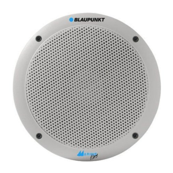 Blaupunkt IC 170 Marine Dual Cone Instructions De Montage