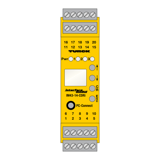 turck IM33-14Ex-CDRi Mode D'emploi