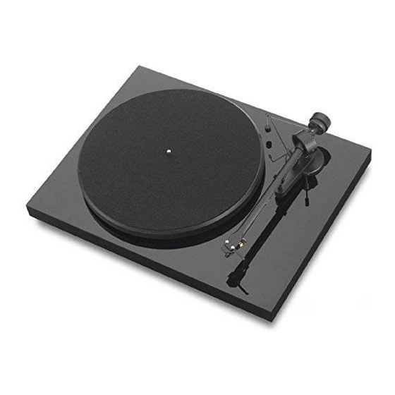 Pro-Ject Debut III Mode D'emploi