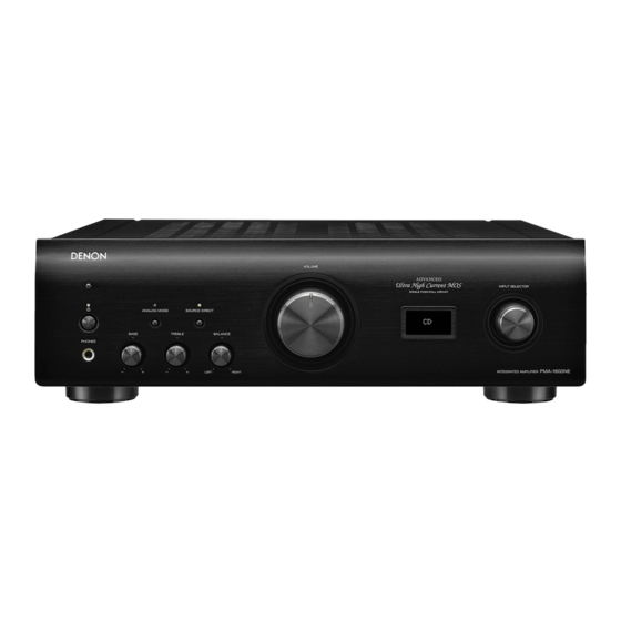 Denon PMA-1600NE Guide De Démarrage Rapide