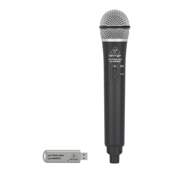 Behringer ULTRALINK ULM300USB Mode D'emploi