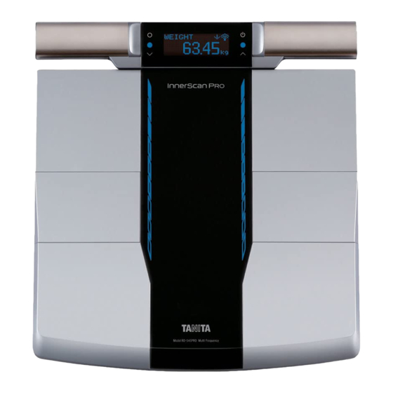 Tanita innerScan DUAL RD-545 Manuel D'utilisation