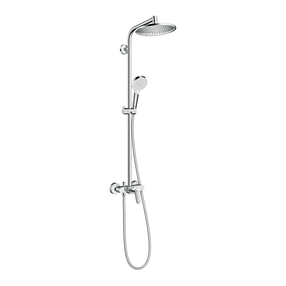 Hansgrohe Crometta S 240 1jet Showerpipe 27269000 Mode D'emploi / Instructions De Montage