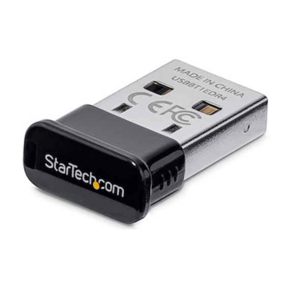 StarTech USBBT1EDR4 Guide De L'utilisateur