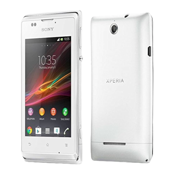 Sony Xperia E Guide De L'utilisateur