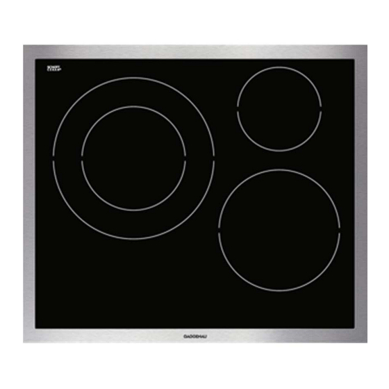 Gaggenau VI 461 Notice D'utilisation