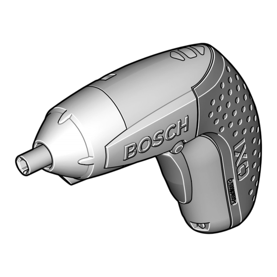 Bosch IXO Instructions D'emploi