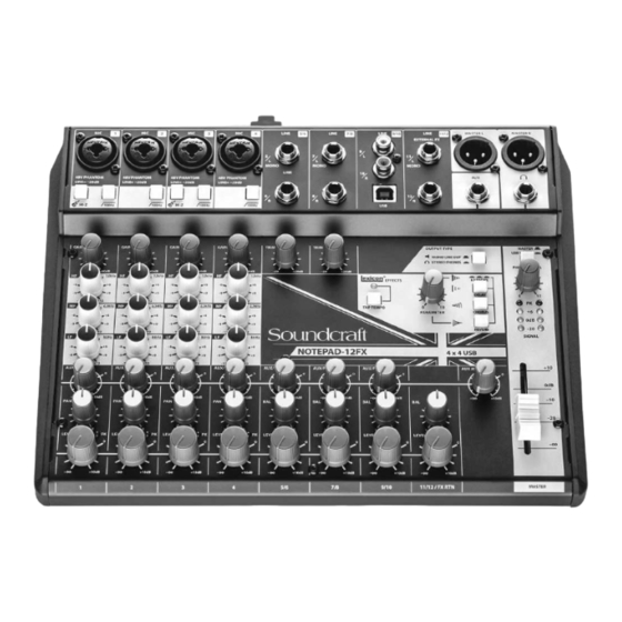 Harman Soundcraft Notepad 5 Mode D'emploi