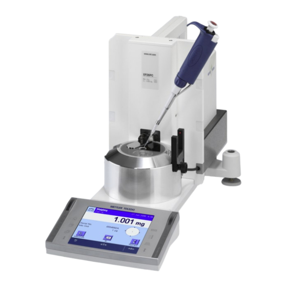 Mettler Toledo Excellence Plus XP26PC Instructions D'utilisation