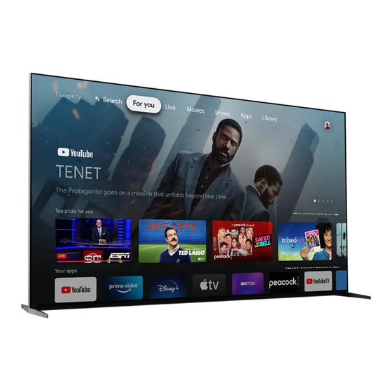 Sony BRAVIA Z9K Serie Manuel De Référence