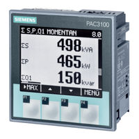 Siemens SENTRON 7KM PAC3100 Manuel