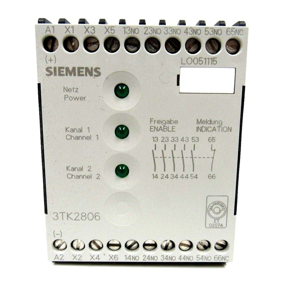 Siemens 3TK2805 Instructions De Service Originales