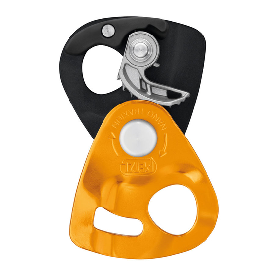 Petzl NANO TRAXION Manuel D'utilisation