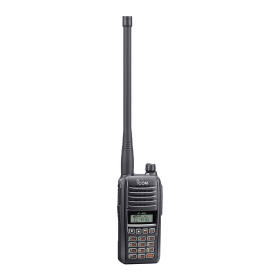 Icom IC-A16 Notice De Base