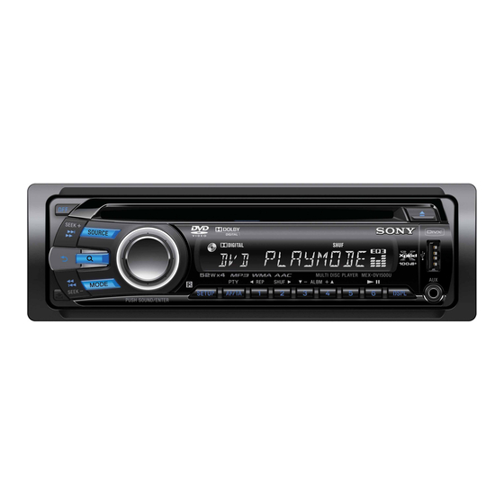 Sony MEX-DV1500U Mode D'emploi