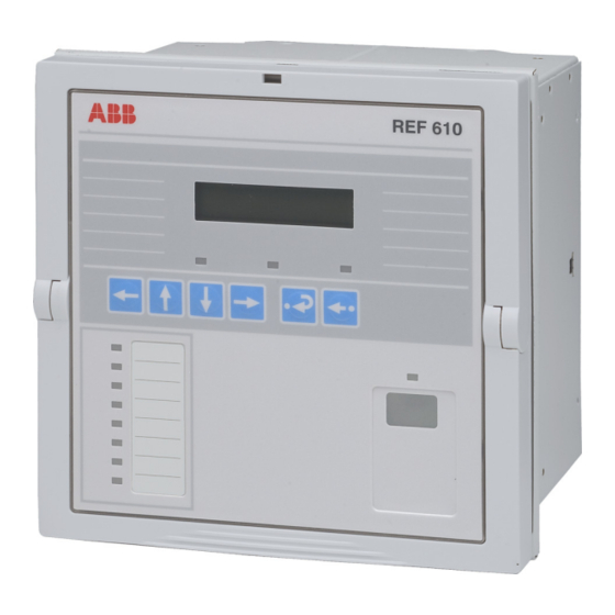 ABB REF610 Manuel De Référence Technique