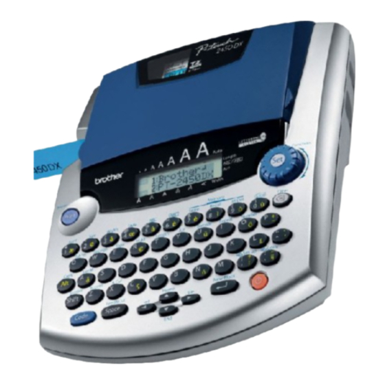 Brother P-touch 2450DX Manuels