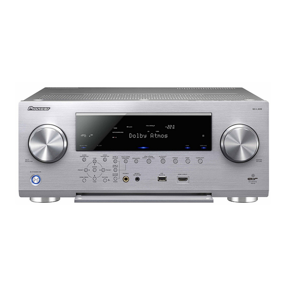 Pioneer SC-LX89 S Mode D'emploi