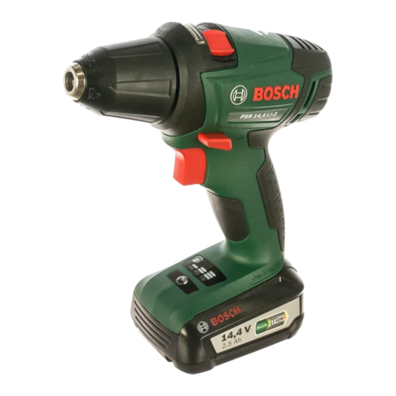 Bosch PSR 14,4 LI-2 Mode D'emploi