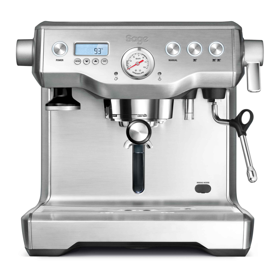 Sage the Dual Boiler BES920 Guide Rapide