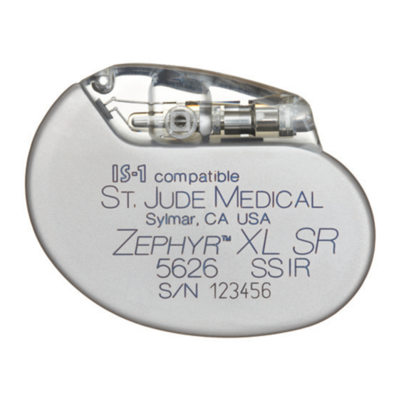 St.Jude Medical Zephyr DR 5826 Manuel D'utilisation