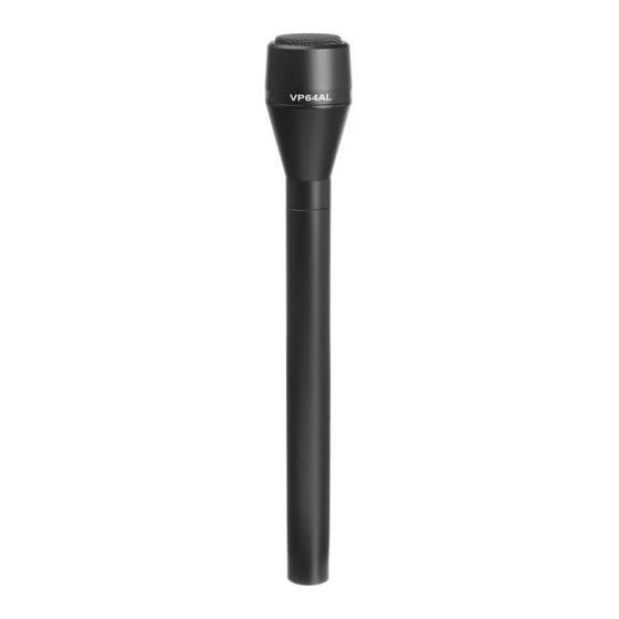 Shure VP64A Mode D'emploi