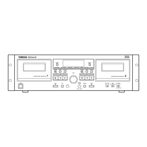 Tascam 202MKIV Mode D'emploi