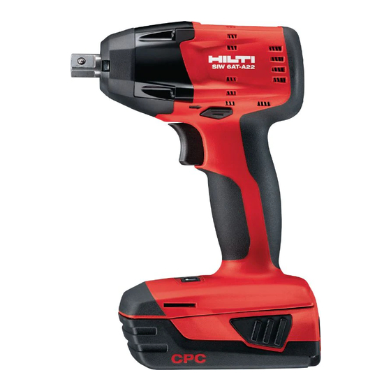 Hilti SIW 6 AT-A22 Mode D'emploi Original