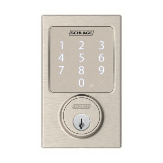 Allegion Schlage Sense Mode D'emploi