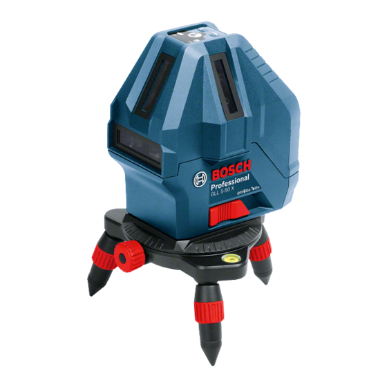 Bosch Professional GLL 5-50 X Notice Originale