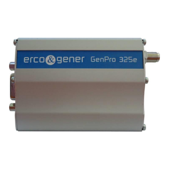 Ercogener GenPro 325e Notice D'installation