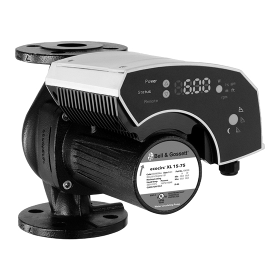 Xylem Bell & Gossett ecocirc XL Série Mode D'emploi