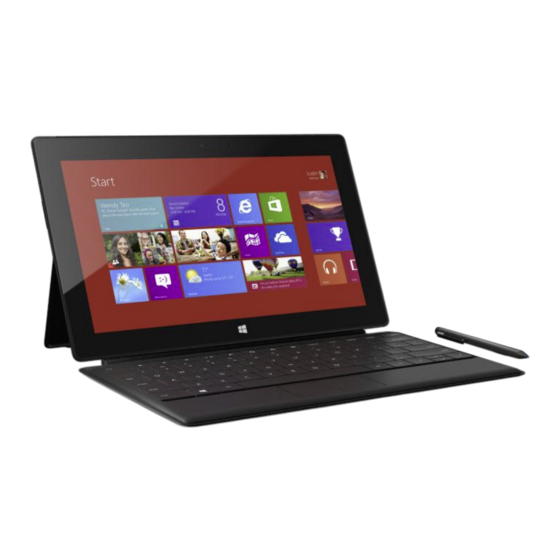 Microsoft Surface Pro Mode D'emploi