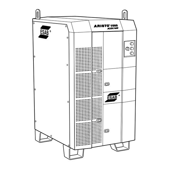 ESAB Aristo 1000 AC/DC SAW Manuel D'instructions