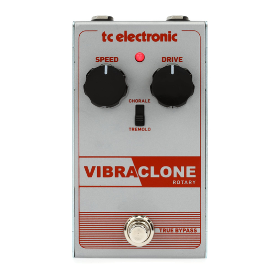 TC Electronic VIBRACLONE ROTARY Guide De Démarrage Rapide