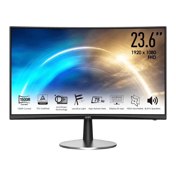 MSI PRO Serie Guide D'utilisation