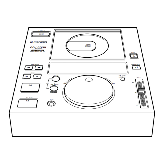 Pioneer CDJ-500II Mode D'emploi