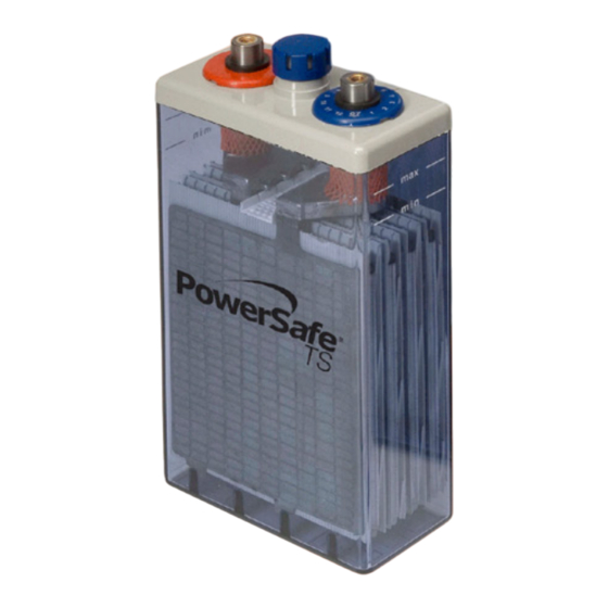 EnerSys Powersafe TS TYS11 1714 AH 2V Manuel D'installation, D'exploitation Et De Maintenance