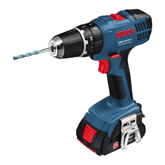 Bosch GSR 18-2-LI Professional Notice Originale