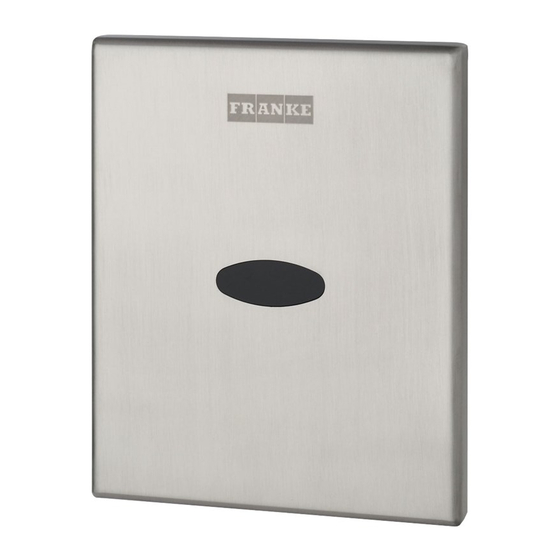 Franke PRTR0014 Notice De Montage Et De Mise En Service