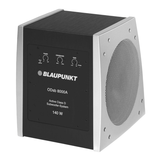 Blaupunkt ODsb 8000A Mode D'emploi