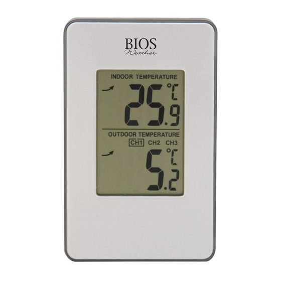 BIOS WEATHER 315BC Instructions