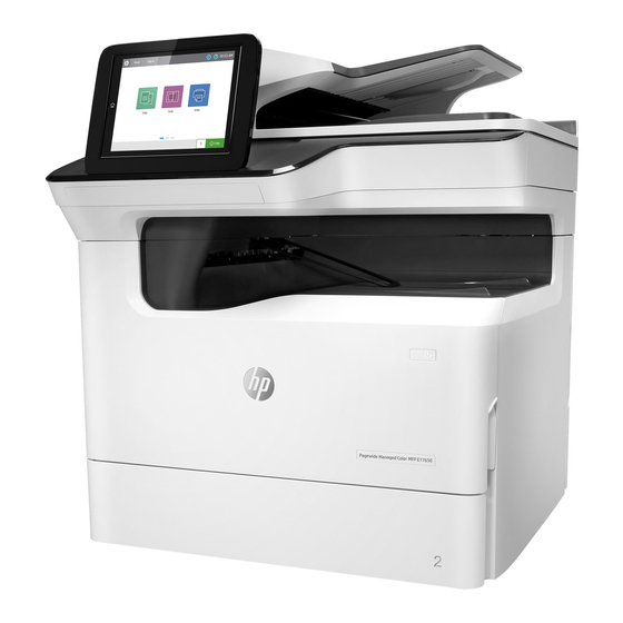 HP PageWide Managed Color MFP E77650 Mode D'emploi