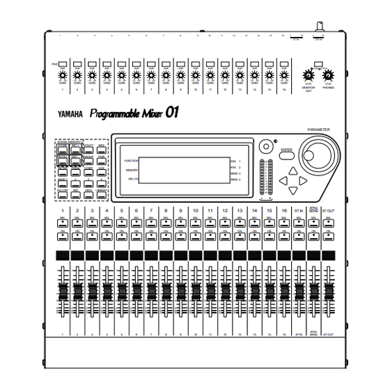 Yamaha Programmable Mixer 01 Manuel De L'utilisateur