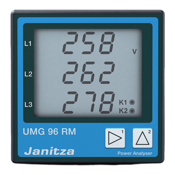 janitza UMG 96 RM-E Mode D'emploi