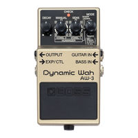 Boss AW-3 Dynamic Wah Mode D'emploi