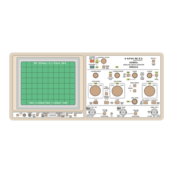 Hameg Instruments HM504 Manuels